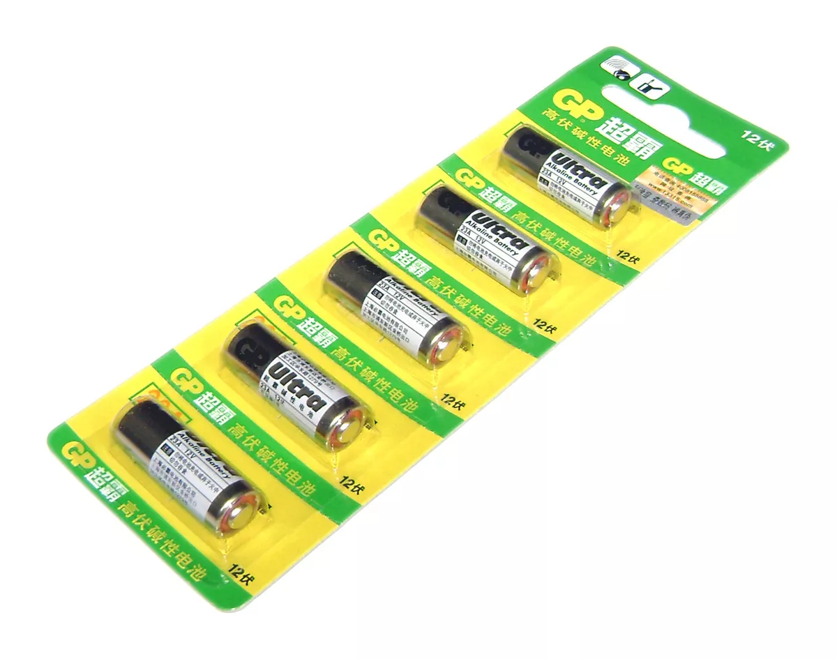 5Pcs GP 12V 23A Super Alkaline Battery for Car Alarm-Remote 23AE MN21 A23  23GA