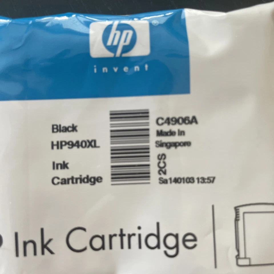 New!! Genuine HP INK CARTRIDGE BLACK HP940XL C4906A Magenta C4908A + 4 Used? - Image 3 of 4