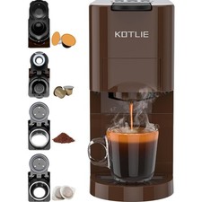Kaffeegenuss in weniger als 1 Minute – 4-in-1 Espresso Maschine mit 19 Bar Druck