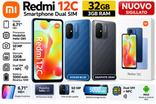 Xiaomi Redmi 12C 32GB 3GB RAM Dual SIM NFC Smartphone Ocean Blue Graphite Gray