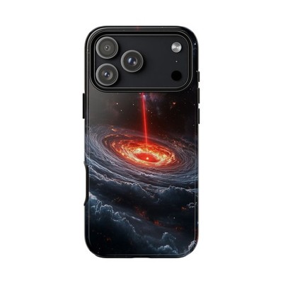 Sci-Fi Vortex Red Beam Cloud | Tough Phone Case | iPhone, Galaxy, Pixel