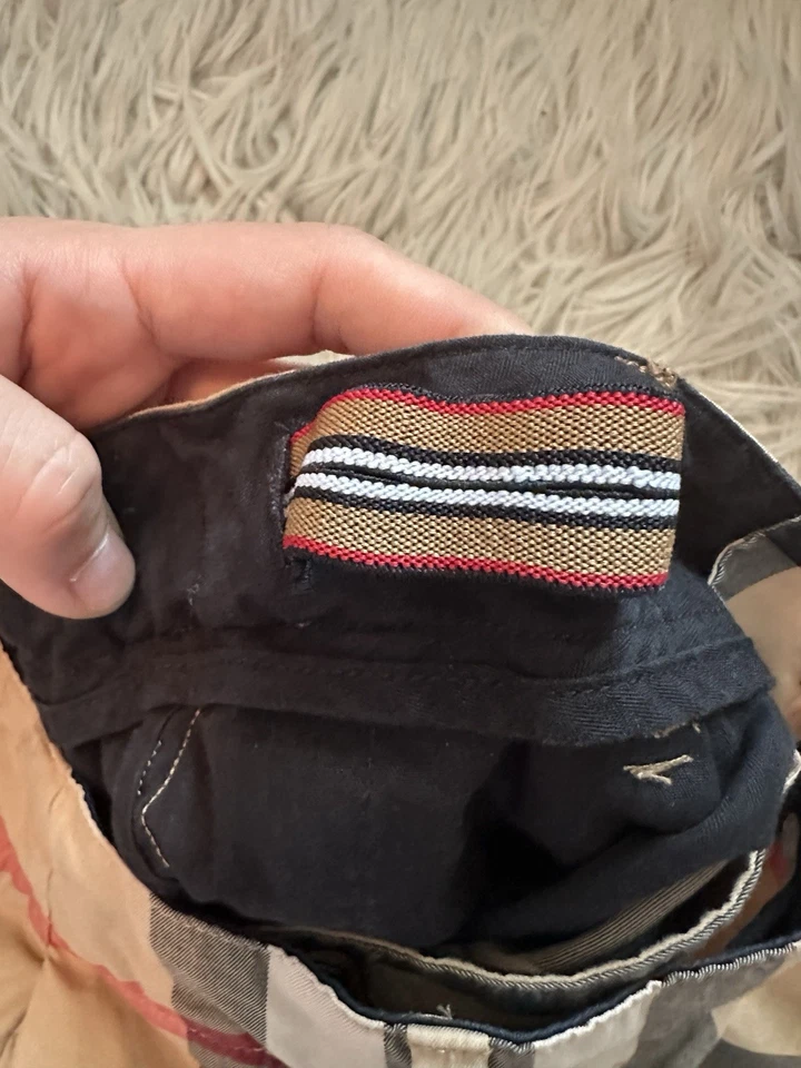 Pantalones Cortos Burberry Royston Cuadros Elastizados a Medida Niños 10YArchive Beige Botón Cremallera Foto 4 de 4