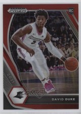 2021-22 Panini Prizm Draft Picks Red Prizm 100/299 David Duke Jr #44 8em