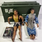 GI JOE 1997 Hasbro Plastic Foot Locker Storage Trunk W/2 Figures & Accessories