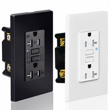 15A / 20A AMP Tamper Resistant GFCI Safety Outlet Receptacles Duplex White Black