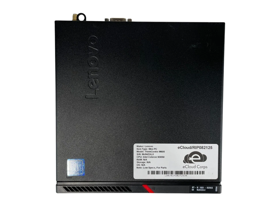 Mini PC Lenovo ThinkCentre M600 Intel Celeron N3050 Foto 2 de 4