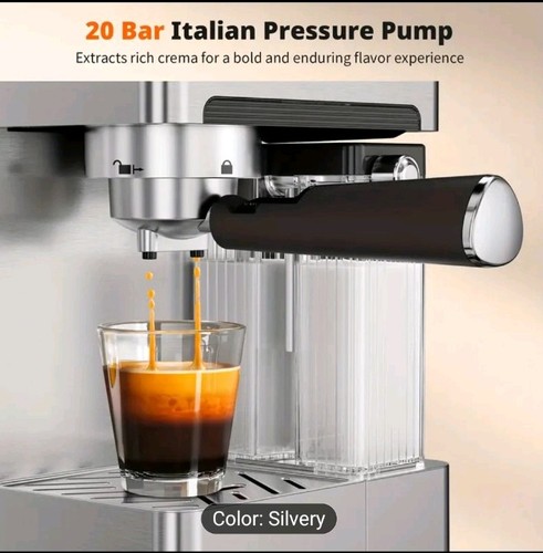 Machine à café expresso latte cappuccino 20 bars mousseur à lait automatique - Photo 5/13