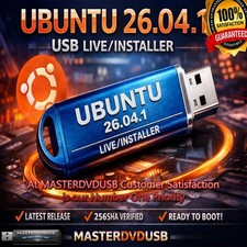 Ubuntu Desktop 24.04.1 LTS Bootable USB Live/Installer UEFI Legacy 64 bit