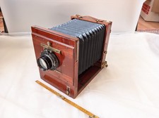 Plattenkamera 13x18cm + 2 Objektive: Carl Zeiss Triotar 1:3,5/f=18cm und 6,2/210