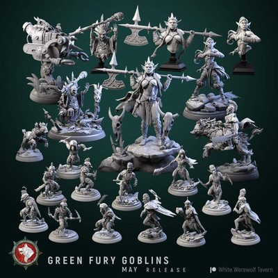 Dungeons and Dragons Models - Green Fury Goblins - Set von White Werewolf Tavern