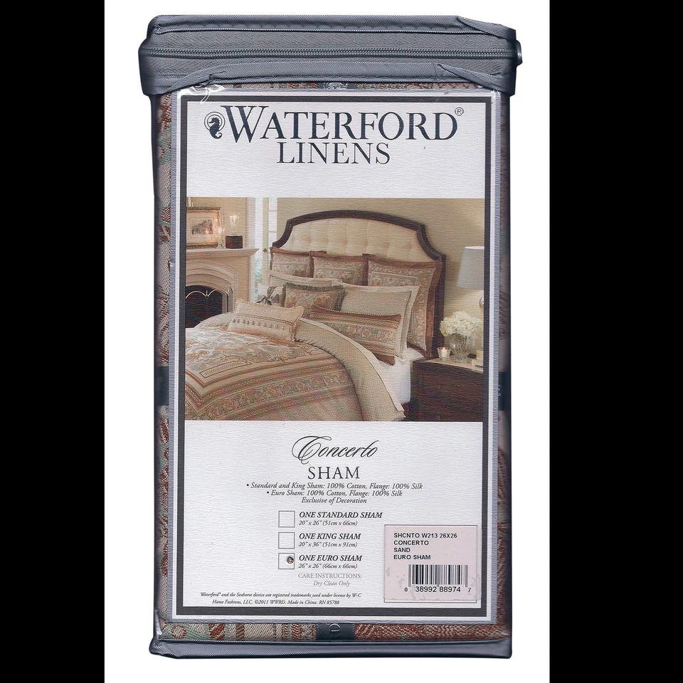Waterford Linens by W-C Home Fashion Euro Sham Set de 3 Nuevo Foto 2 de 2