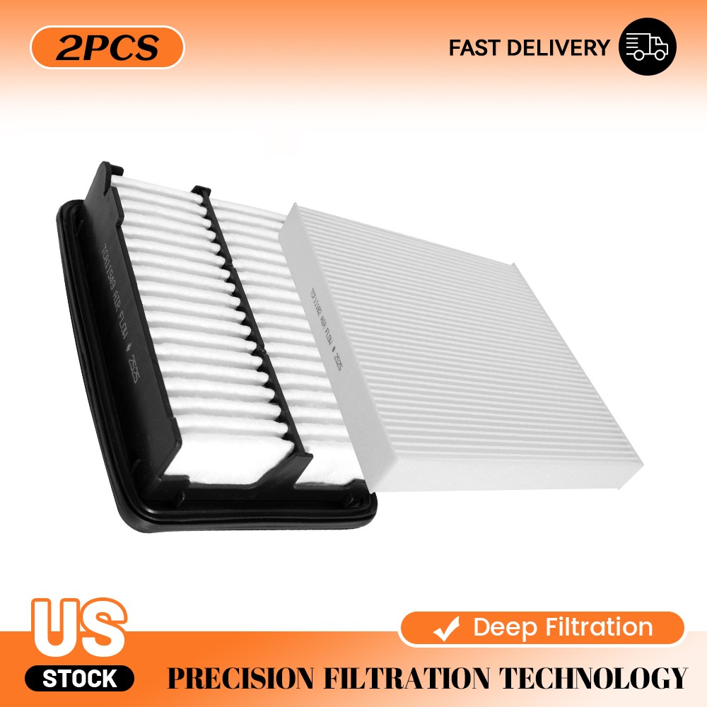 2x Engine Air Filters & Cabin Air Filters Set For 2015-19 2020 Honda Fit L4 1.5L
