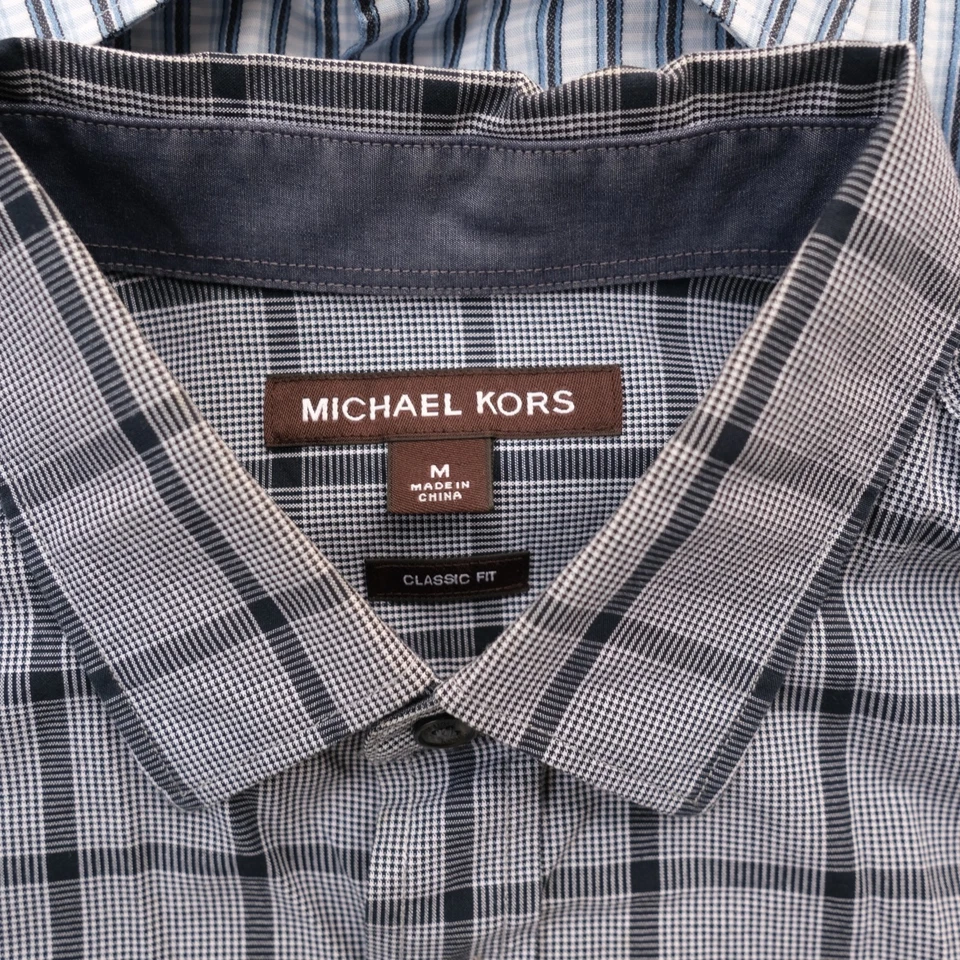 LOTE DE 4 camisas Michael Kors para hombre manga larga con botones talla M medianas Foto 3 de 4