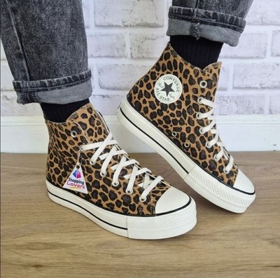 Converse Chuck Taylor Lift Platform Leopard  Sz 9.5 Women Shoes Sneaker A17979C 