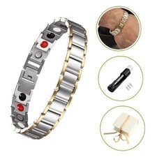 Titanium Magnetic Bracelet Men Women Arthritis Pain Relief Balance Stress Energy