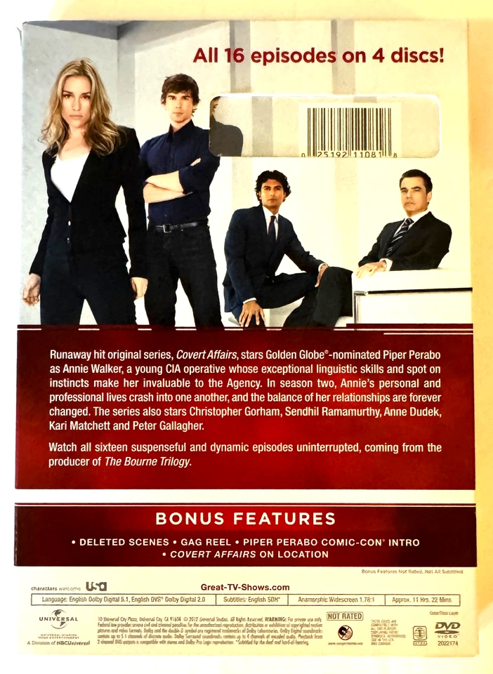Covert Affairs: Seasons 2 and 3 (Two DVD Sets, 2012 - 2013) - Piper Perabo - NEW - Image 3 of 4