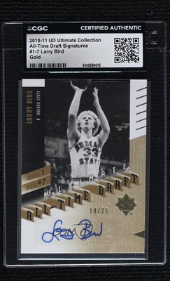 2010 Ultimate Collection 14/25 Larry Bird CGC Certified Authentic Auto HOF 0dj8