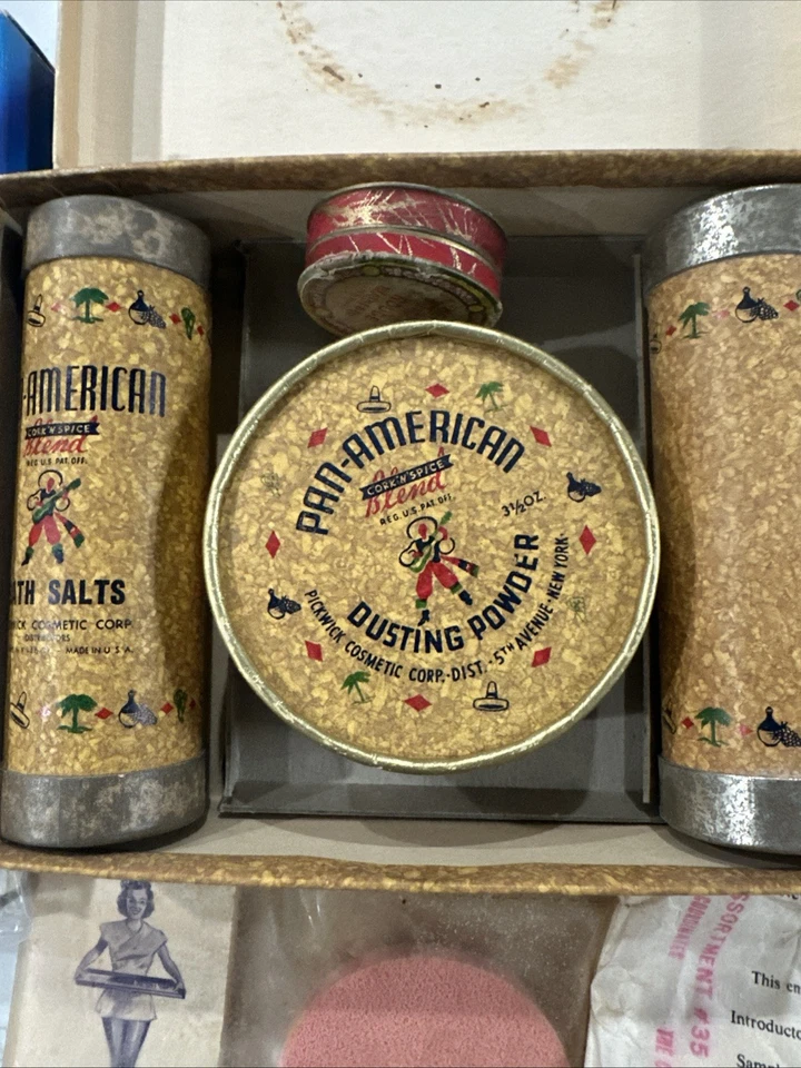 ¡Maquillaje antiguo raro! Panamericano 1952! Love Pat. Charm Polvo Lote!! Foto 4 de 4