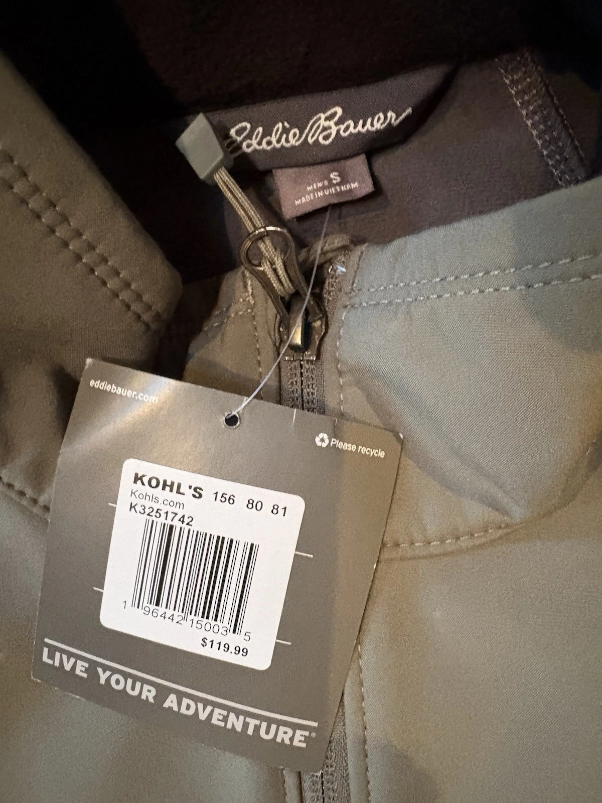 Eddie Bauer Terrain Jacket -Sage Green-Mens Size Small image 4