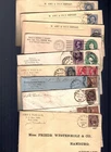 Vintage lot  10  covers US to Hamburg Germany  1890 with Scott 219 220 221 223