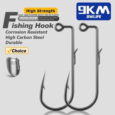 50Pcs 90 Degree Jig Head Hook Baitholder Hook DIY Jig Mold Making Fishing Tackle
