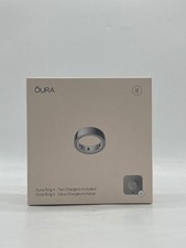 Oura Ring Gen 4 Silver Size 8 Activity Tracker with Two Chargers