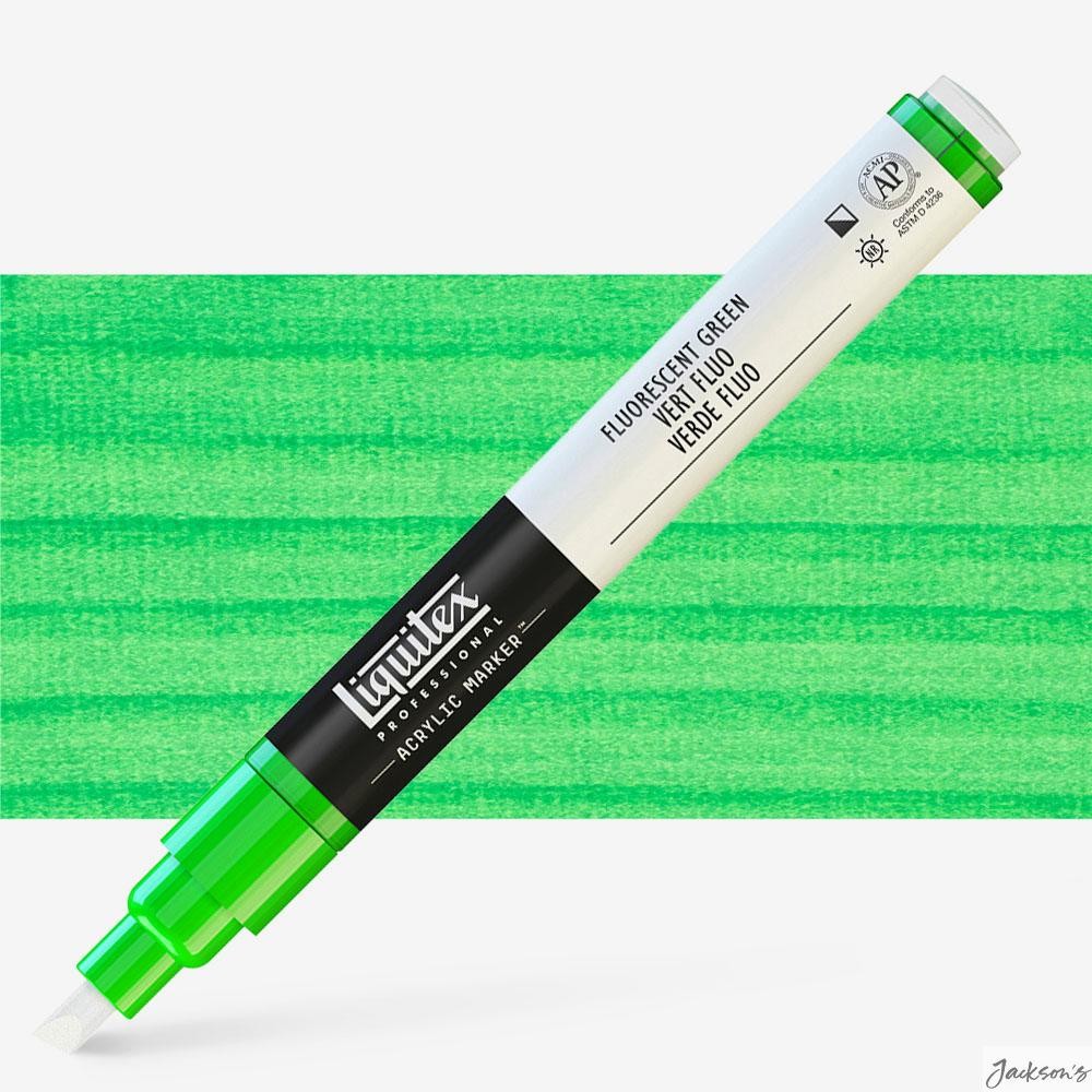 Liquitex Professional Paint Marker Fluorescent Green 2-4mm Chisel Nib Art