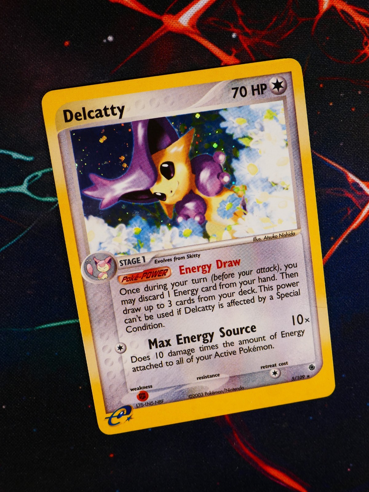 HP Pokemon DELCATTY Card EX RUBY AND SAPPHIRE Set #5/109 Holo Foil Rare#3