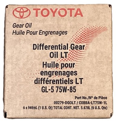 Genuine Toyota GL-5 75W-85 Differential Gear Oil LT (Case of 6 Quarts)