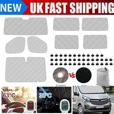 For Renault Trafic LWB 2015-2023 VAN INTERNAL THERMAL WINDOW BLINDS FRONT SET 8x
