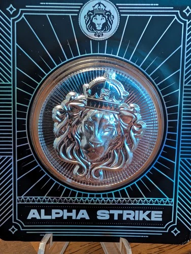 Scottsdale Mint Alpha Strike Lion Stacker 1 Oz 999 Silver Mint# 429 of 499