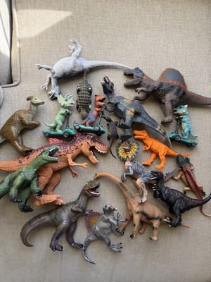 Huge 4 LB Dinosaur Toy Lot Mixed Plastic Dinosaurs Figures Prehistoric ...