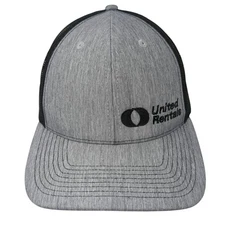 United Rentals Snapback Trucker Hat Gray One Size Mesh Back Colorblock