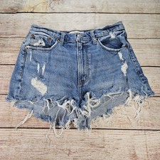 Abercrombie Fitch The Mom Short High Rise Shorts Womens Size 28/6 Distressed