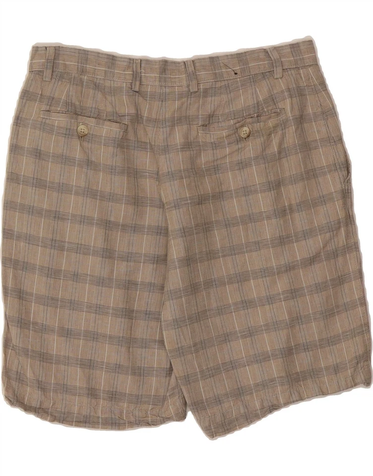 BANANA REPUBLIC Womens Chino Shorts W31 Medium Beige Check Linen DE12 - Image 2 of 3