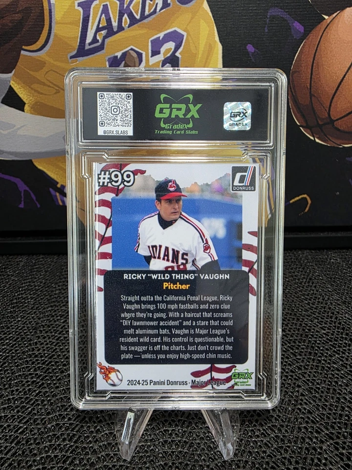 Panini Donruss #99 2025 Ricky "Wild Thing" Vaughn Cracked Ice Clasificado Novato Foto 2 de 2