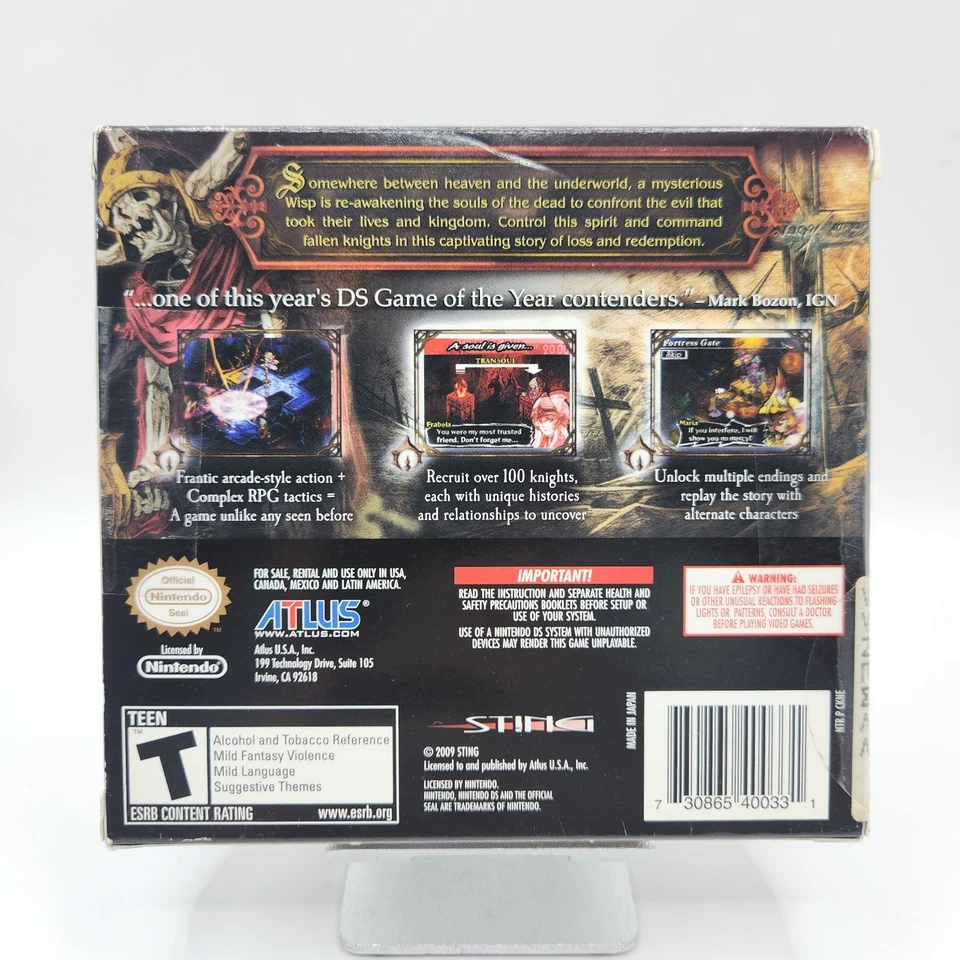 Knights in the Nightmare Nintendo DS New Sealed Atlus CIB - Image 4 of 4