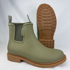 Merry People Bobbi Ankle Rain Boots Khaki Green Women 9 Men 8 EU 40