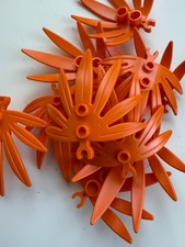 LEGO- NEW- 10884-REDDISH ORANGE-PLANT LEAVES 6 X 5 SWORDLEAF- 5 PIECES