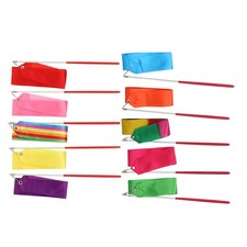 10pcs Portable Satin Rhythmic Gymnastics Ribbons Dance Performance Ribbons