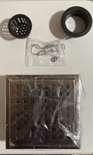 Webang 6"x6" Square Shower Drain Oil Rubbed Bronze As Pictured Incomplete