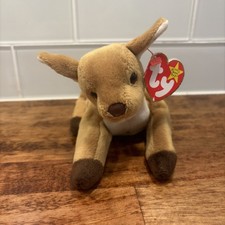 Ty Beanie Baby - WHISPER the Deer (6.5 Inch) NEW MWMTs Plush Stuffed Animal Toy