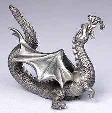 Vintage Rawcliffe Pewter Dragon Figurine 3.5" Mini Sculpture 626 P Davis Fantasy