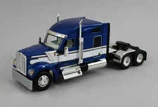 DCP 1:64 *BLUE & WHITE* Kenworth W990 76" Mid-Roof Sleeper Semi Truck *NEW*