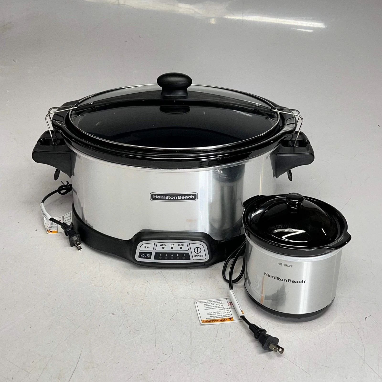 HAMILTON BEACH Stay or Go Programmable Slow Cooker W/ Party Dipper 7 qt 33477FG