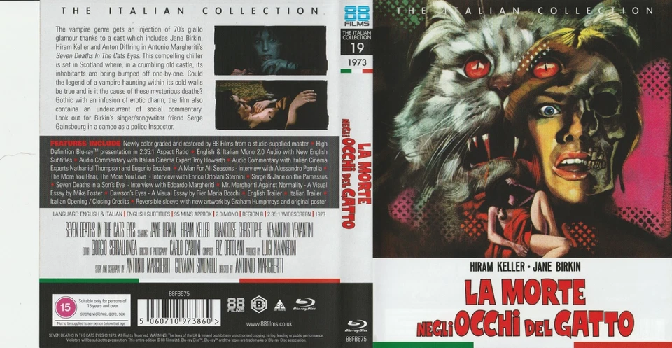 SEVEN DEATHS IN THE CATS EYES DELUXE COLLECTOR'S BLU-RAY ITALIAN HORROR GORE 88 - Image 4 of 4