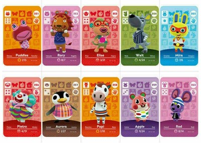 301-400 Animal Crossing Card New Horizons Amiibo Card NS Switch 3DS GameCard