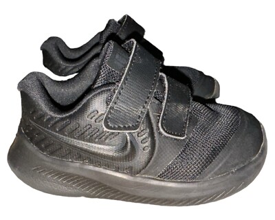 Nike Star Runner 2 TDV Toddler Shoes Sneakers 5 C Black Hook Loop AT1803-003