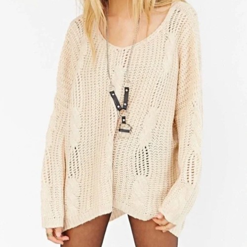 Cable Knit Chunky Sweater Size 