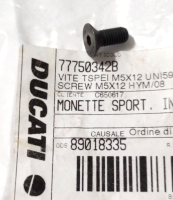 Ducati Screw M5X12 NOS 77750342B (L-9053) | eBay